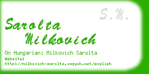 sarolta milkovich business card